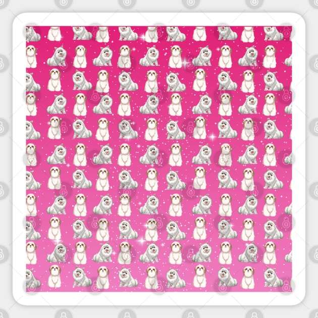 seamless dog pattern Sticker by Eric Okore